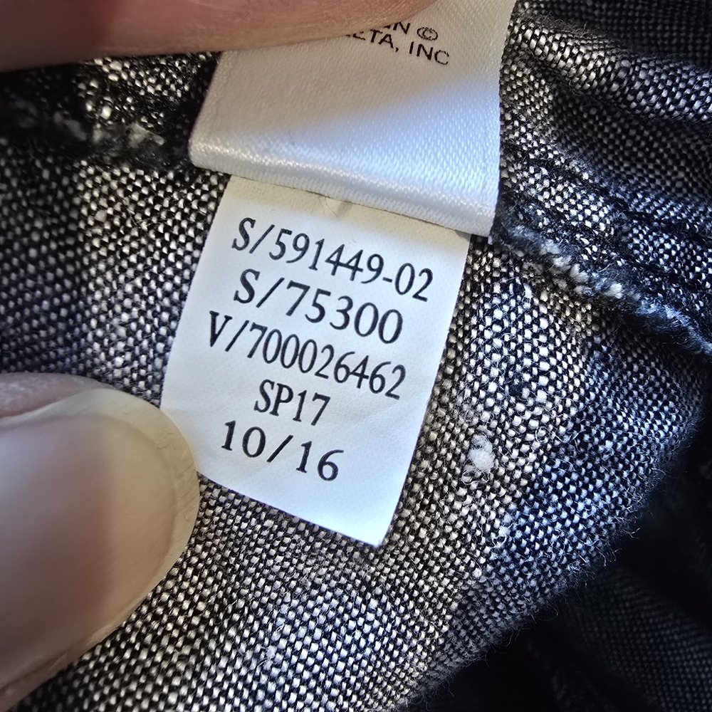 Athleta Linen Black Chambray Joggers Size 4 - Picture 12 of 13